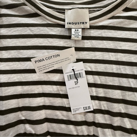 INDUSTRY Striped Ruffle Sleeve Top - Picture 4 of 7